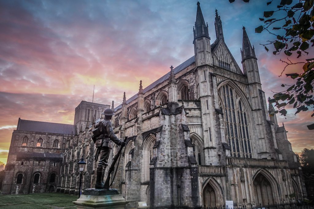 Winchester Cathedral at sunset © Javaid Akhtar