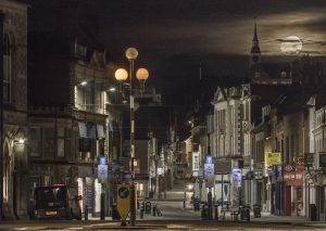 Winchester High Street at night