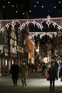 Christmas Winchester highstreet night lights