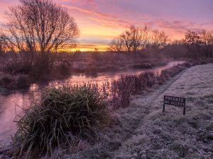 Frosty view over the Water Meadows in Winchester, copyright Javaid Akhtar