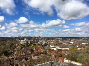 A view of winchester from St Giles Hill